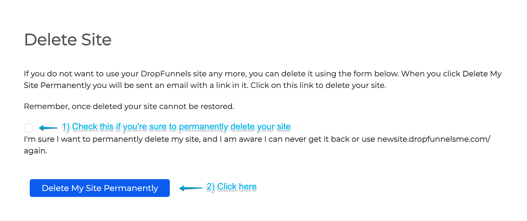 Delete Site ‹ This is my new site — WordPress 2023-05-29 00-02-25