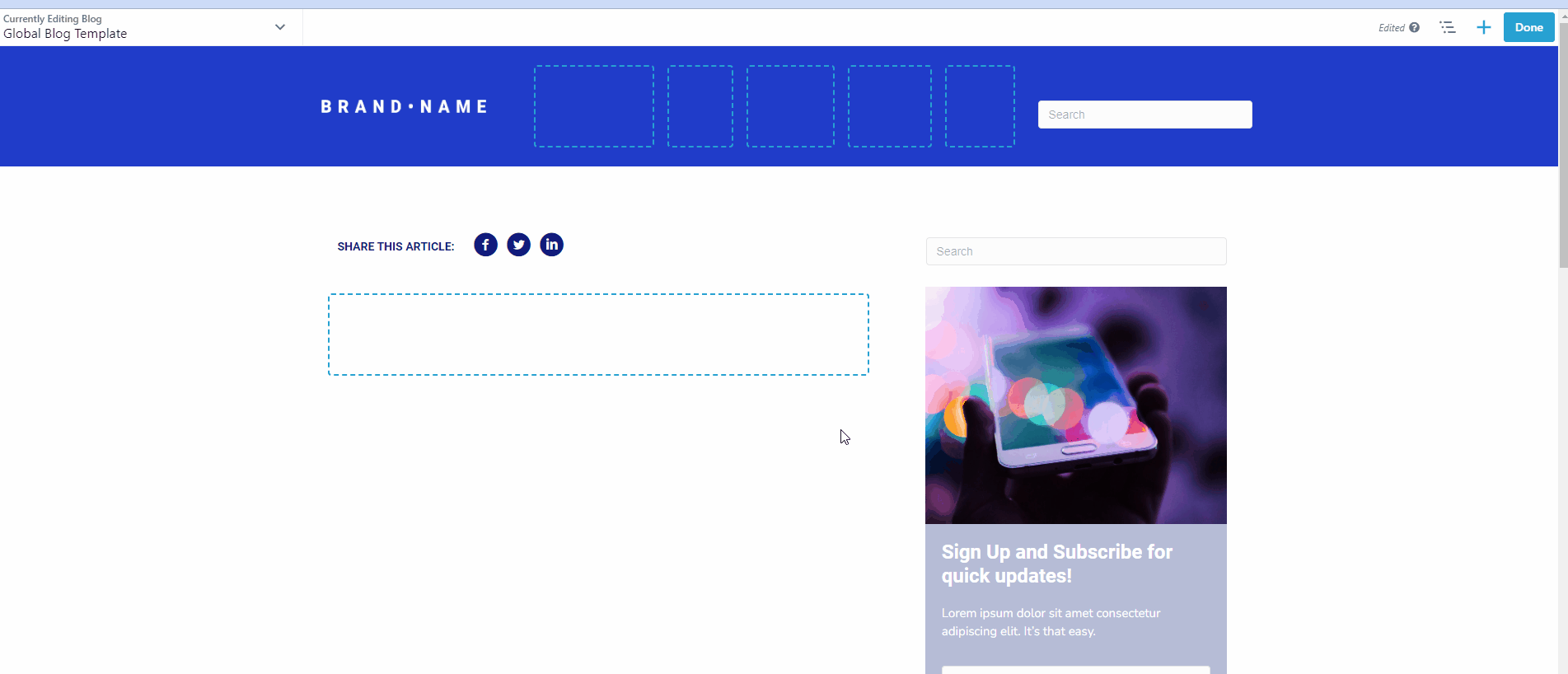 add blog content module