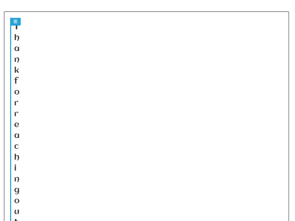 Page that is not displaying correctly