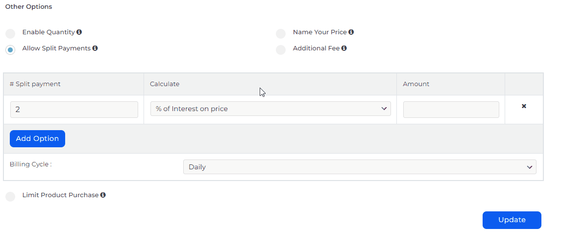 allow split payments